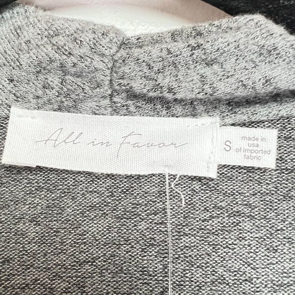 NWT All in Favor Charcoal Gray Surplice Faux Wrap Top Size S - Picture 5 of 8